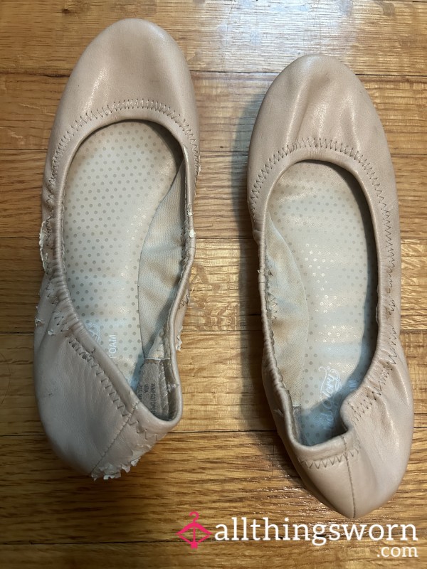 Extremely Well Worn Ballet Flats